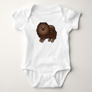 Body Pomeranian noir Chien de dessin animé mignon