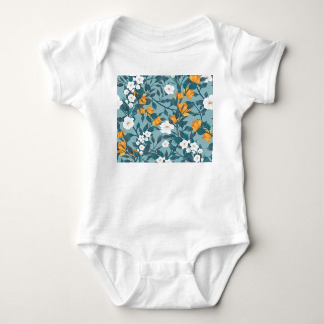 Body Pomme Florale : Motif en floraison Motif. (Devant)