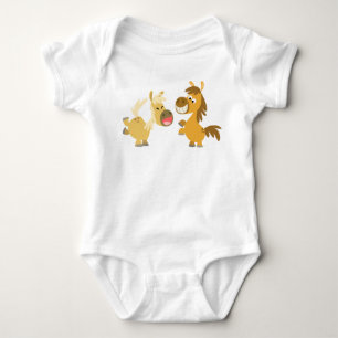 Body Ponies de caricature joyeuses Vêtements de bébé