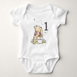 Body Pooh aquarelle personnalisé pour le premier annive