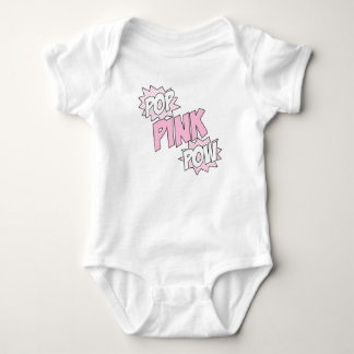 Body Pop Pink Pow - Costume bébé Jersey (Blanc)