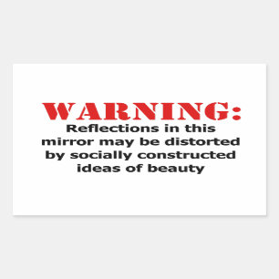Body-Positive Mirror Warning Sticker