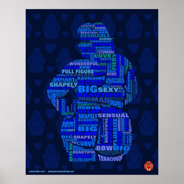 Body Positive Monde poster 3 en bleu (Devant)