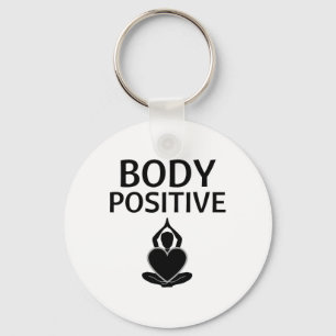 Body Positive Peaceful Yoga Pose Self Love And Acc Keychain