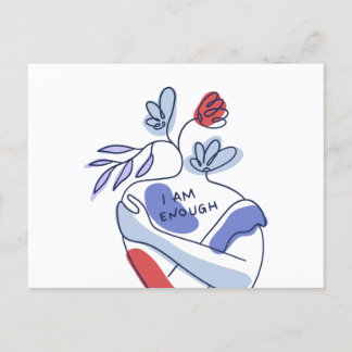 Body positivity movement messages postcard