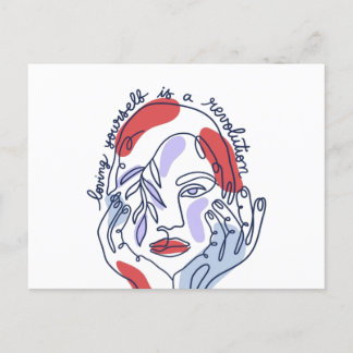 Body positivity movement messages postcard