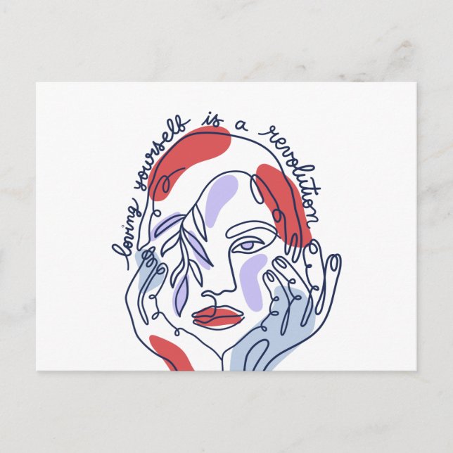 Body positivity movement messages postcard (Front)