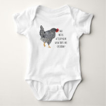 Poulet de roche barrée avec T-shirt texte amusant