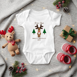 Body pour bébé avec nom de renne pour le premier N