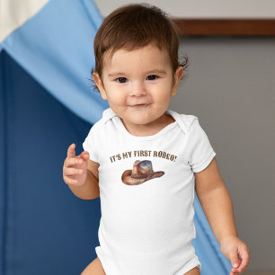 Body pour bébé Cowboy Chapeau Premier Rodéo Annive
