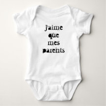 Body pour bébé "J'aime que mes parents" by REN