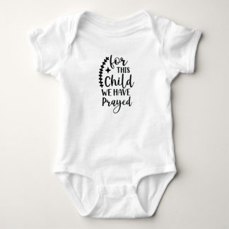 Body "pour cet enfant nous avons prié" drôle de costume