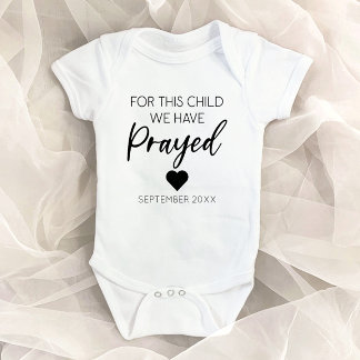 Body Pour Cet Enfant, Nous Avons Prié Faire-part De Gro