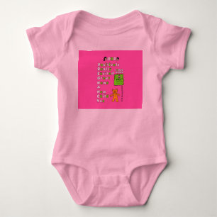 Body pour fille enceinte avec acronymes sur fond r