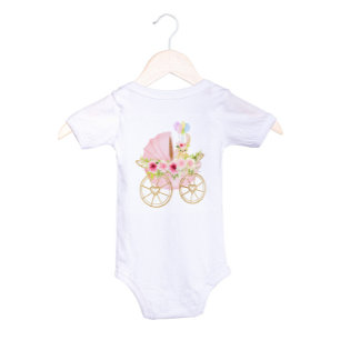 Body Poussette Bébé rose mignonne