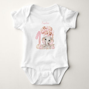 Body Premier Anniversaire Joli Elephant Automne Girl Bo