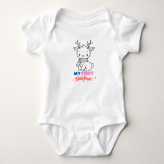 Body Premier bébé de Noël, mignon bébé Reindeer costume