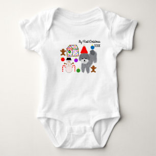 Body Premier caniche gris de Noël #2 Bodysuit bébé
