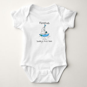 Body Premier Mate de papa personnalisé Sailboat bébé ga