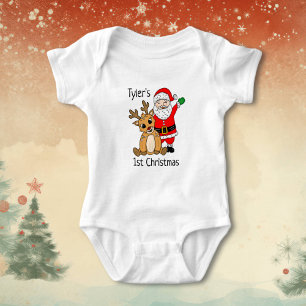Body Premier Noël de bébé personnalisé