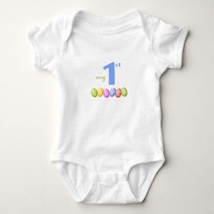 Body Première chemise de Pâques du bébé avec les oeufs