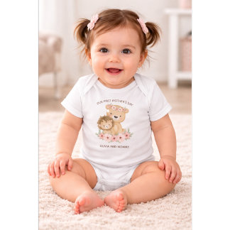 Body Première fête des mères personnalisée Maman & Nom