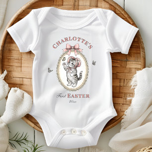 Body Première Pâques de bébé fille personnalisée