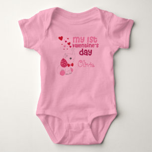 Body Première Saint Valentin de la petite fille mignonn