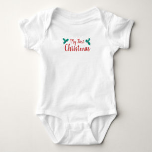 Body Première tenue de Noël Holly Baby pour bébé