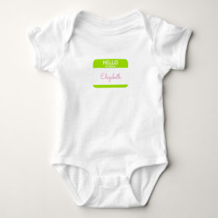 Body Preppy Bonjour Mon Nom Est BÉBÉ NOM Étiquette Son 