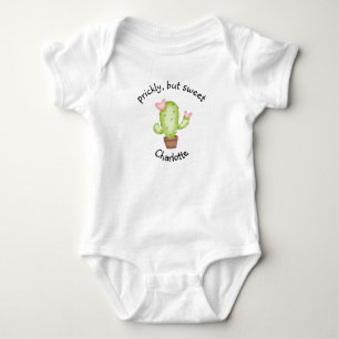 Body Prickly, mais doux Nom personnalisé Aquarelle Cact
