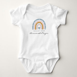 Body Prière Boho Rainbow Baby Faire-part