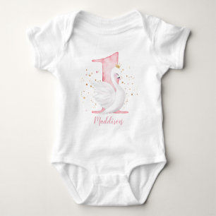 Body Princess Swan 1er Anniversaire Bébé Bodysuit