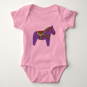 Body Purple Horse Wild Dala Cheval vêtements bébé