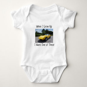 Body Quand J'Augmente 1973 Corvette Baby Bodysuit