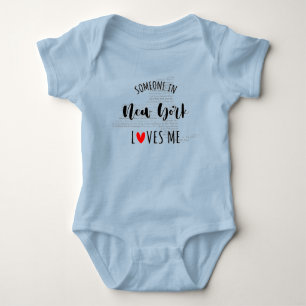 Body Quelqu'Un À New York M'Aime Carte Bébé Bodysuit