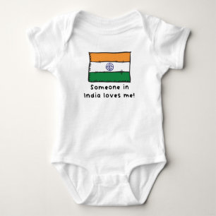 Body Quelqu'un en Inde m'aime Drapeau Indien
