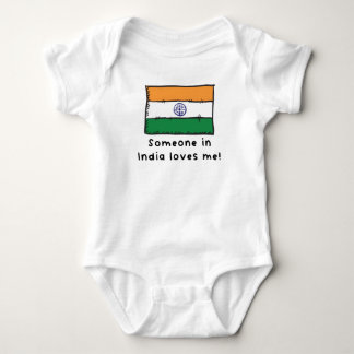 Body Quelqu'un en Inde m'aime Drapeau Indien
