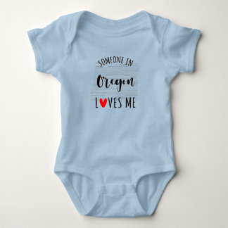 Body Quelqu'Un En Oregon M'Aime Carte Bébé Bodysuit