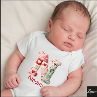 Body Quilted Patchwork Initial Letter N Nursery