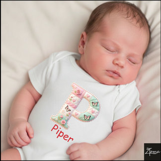 Body Quilted Patchwork Initial Letter P Nursery