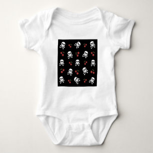 Body RAB Rockabilly Skuls et Cerises sur Noir