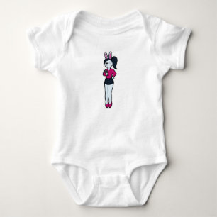 Body Rabbit en tant que secrétaire avec Bloc-notes et l