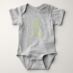 Body Rad Like Papa néon vert minimaliste typographie mi