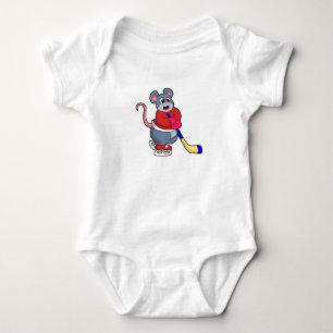 Body Rat au hockey sur glace avec bâton de hockey sur g