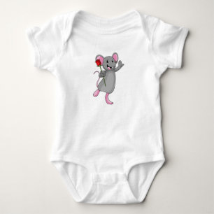 Body Rat avec fleur Rose