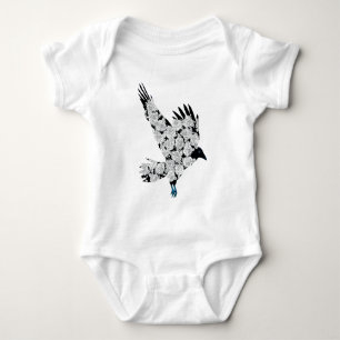 Body Raven et illustration gothique de tatouage de