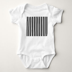 Body Rayures classiques noires et blanches verticales