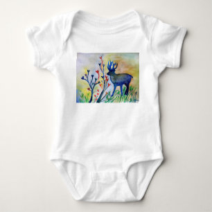 Body Reindeer Automne Love Baby Jersey Bodysuit, Blanc