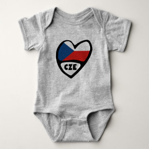 Body République tchèque Code pays Coeur du drapeau, CZE